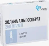 Холина альфосцерат Р-р для в/в и в/м введ. 25% 4мл №5 от Озон ФК ООО