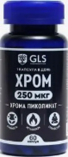 Хрома пиколинат Капсулы 250мкг №60 произодства ДжиЭлЭс Фармасьютикалз ООО