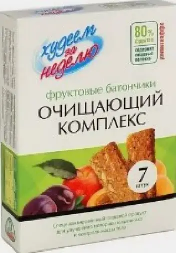 Худеем за неделю Очищающий комплекс Батончик 10г №7 произодства Леовит
