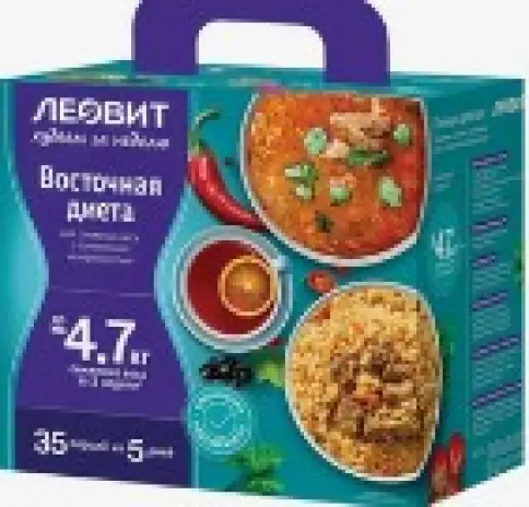 Худеем за неделю Восточная диета программа питания для снижения веса Упаковка 835г произодства Леовит