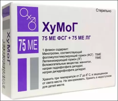 Хумог Флакон 75МЕ ФСГ+75МЕ ЛГ №1 произодства Бхарат Зерумс