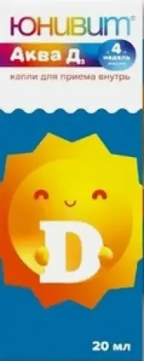 Юнивит Аква Д3 Флакон-капельница 500МЕ/капля 20мл произодства Отисифарм ОАО