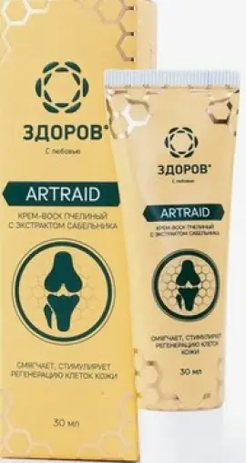 Здоров Artraid крем-воск пчелиный с сабельником Туба 30мл произодства Здоровье ФК