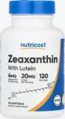 Зеаксантин и лютеин Капсулы мягкие 4мг+20мг №120 от Nutricost