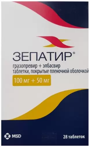 Зепатир Таблетки п/о 100мг+50мг №28 произодства МСД Фармасьютикал ООО