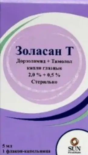 Золасан Т Капли глазные 2%+0.5% 5мл